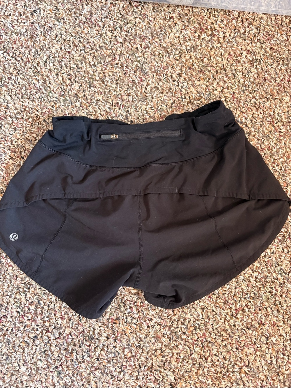 lululemon athletica Black Women's Athletic Skort with Zip Pocket